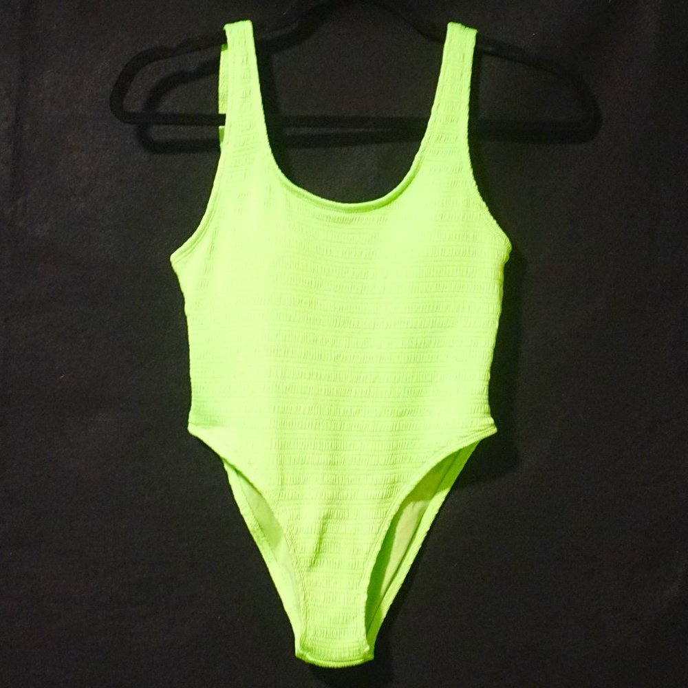 Neon Green Women's One Piece Swimsuit